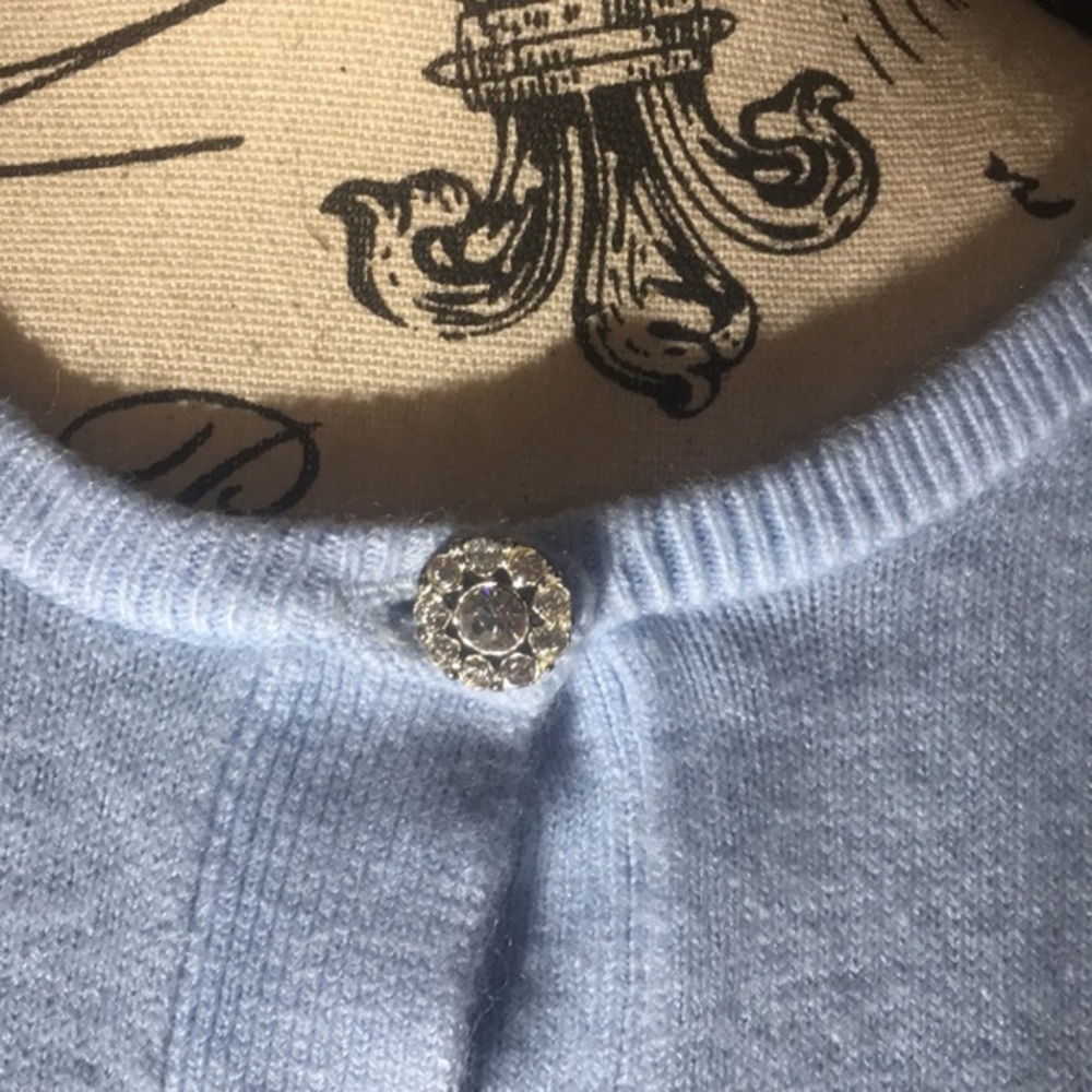 Light Blue Button Down Front Sweater - image 2